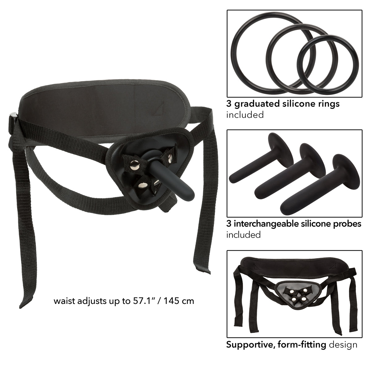CalExotics® - Boundless™ - Silicone Pegging Kit – Black