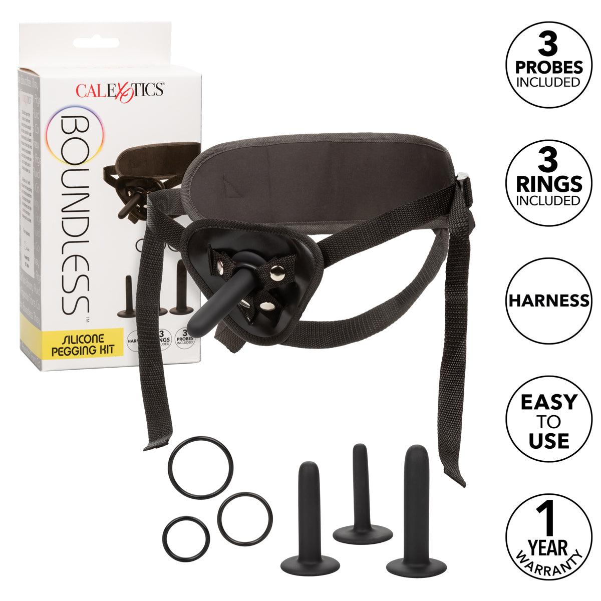 CalExotics® - Boundless™ - Silicone Pegging Kit – Black