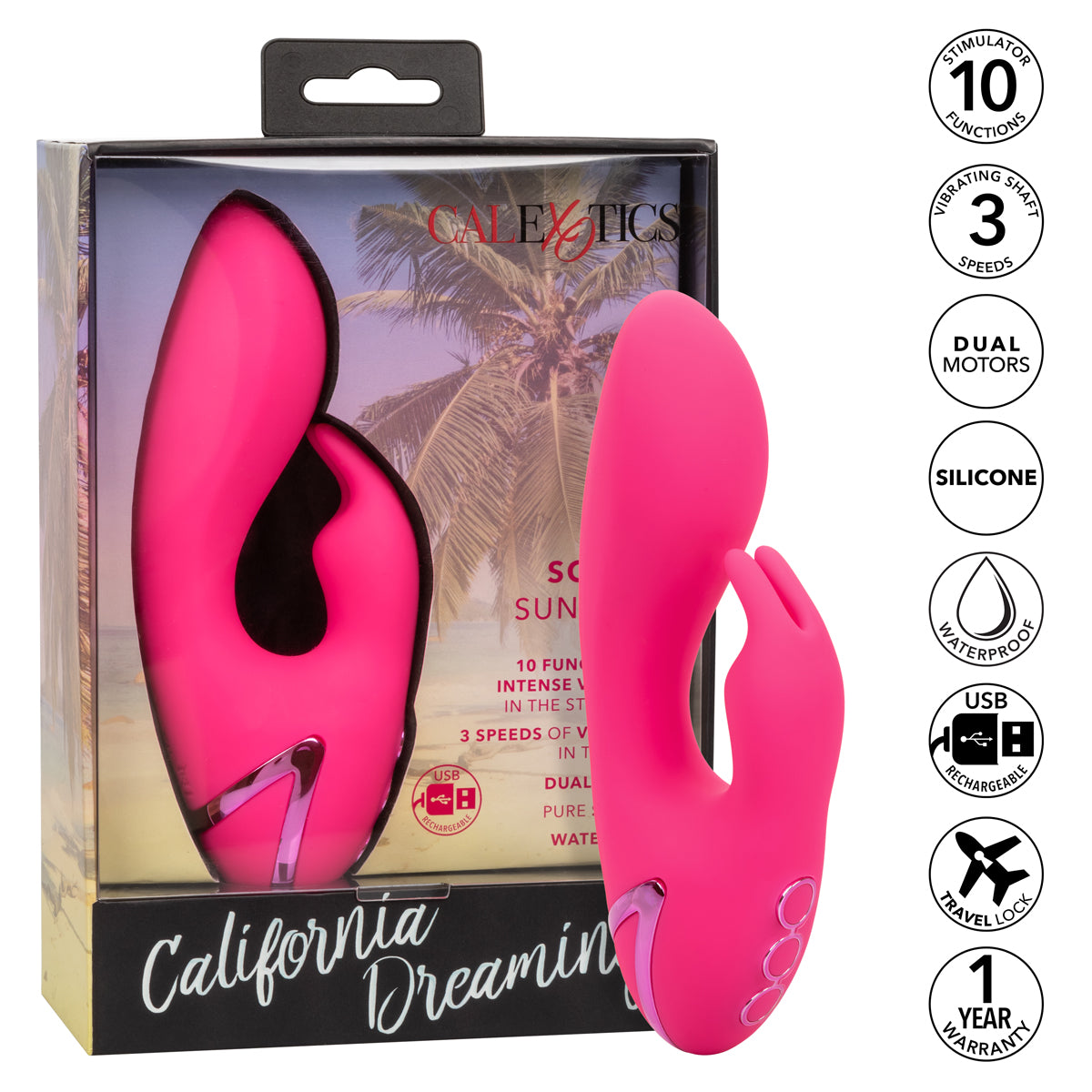 CalExotics® - California Dreaming - So. Cal Sunshine Vibrator – Pink