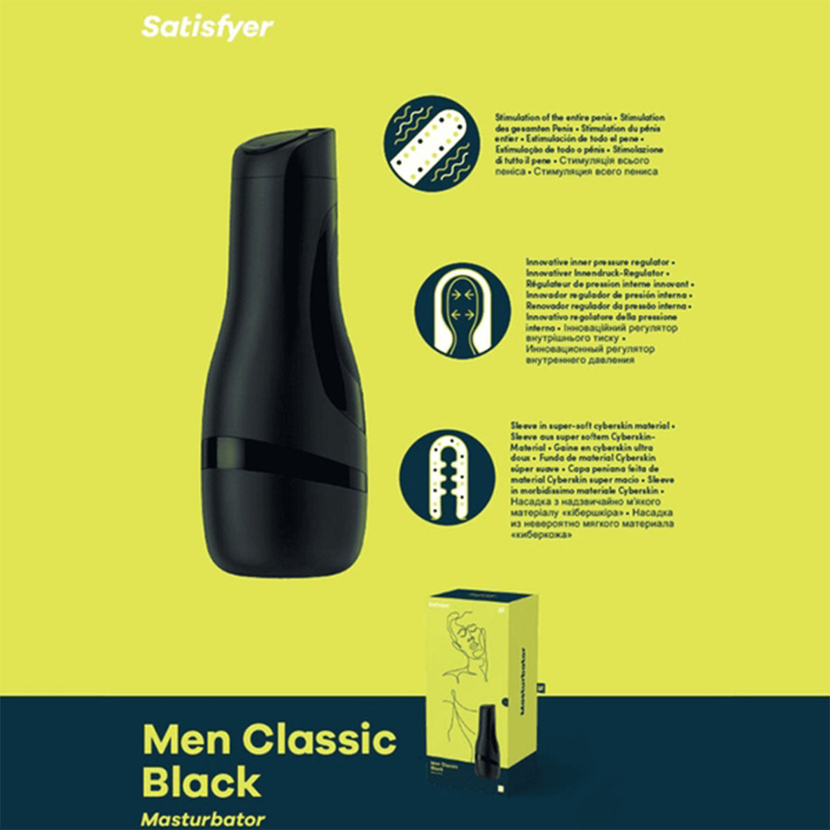 Satisfyer Men Classic Black Masturbator
