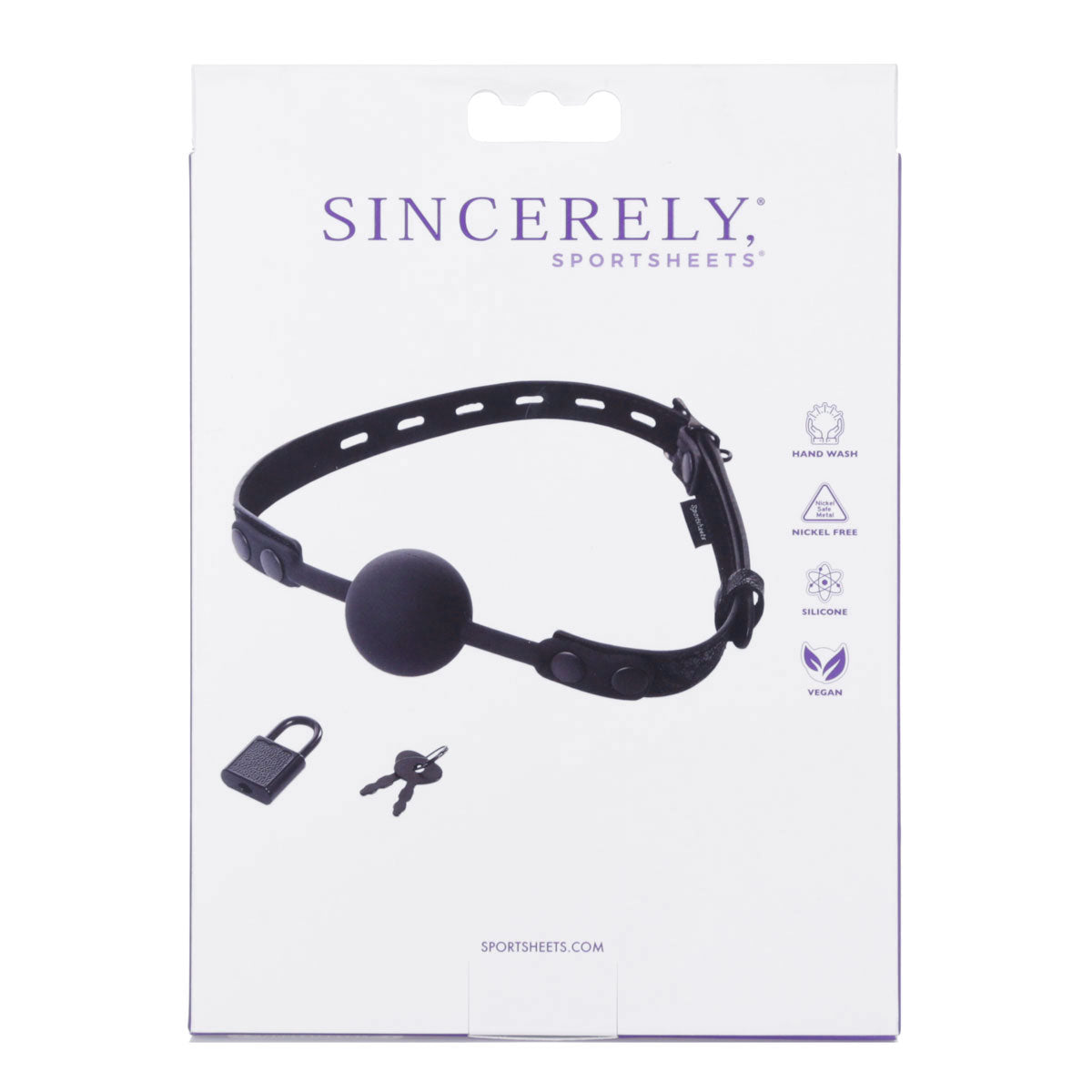 Sportsheets Sincerely Locking Lace Ball Gag