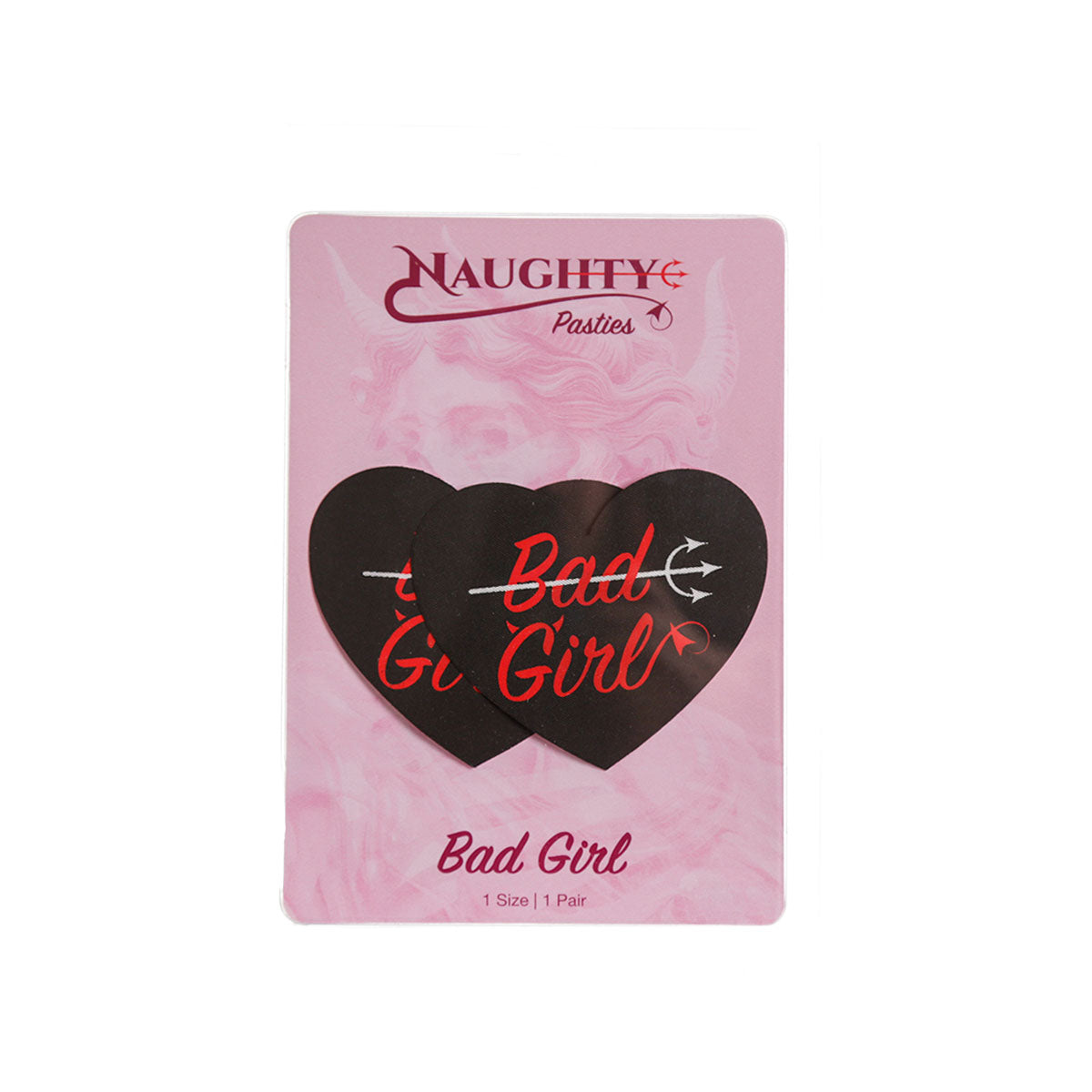 Naughty Glossy Bad Girl Heart Nipple Pasties