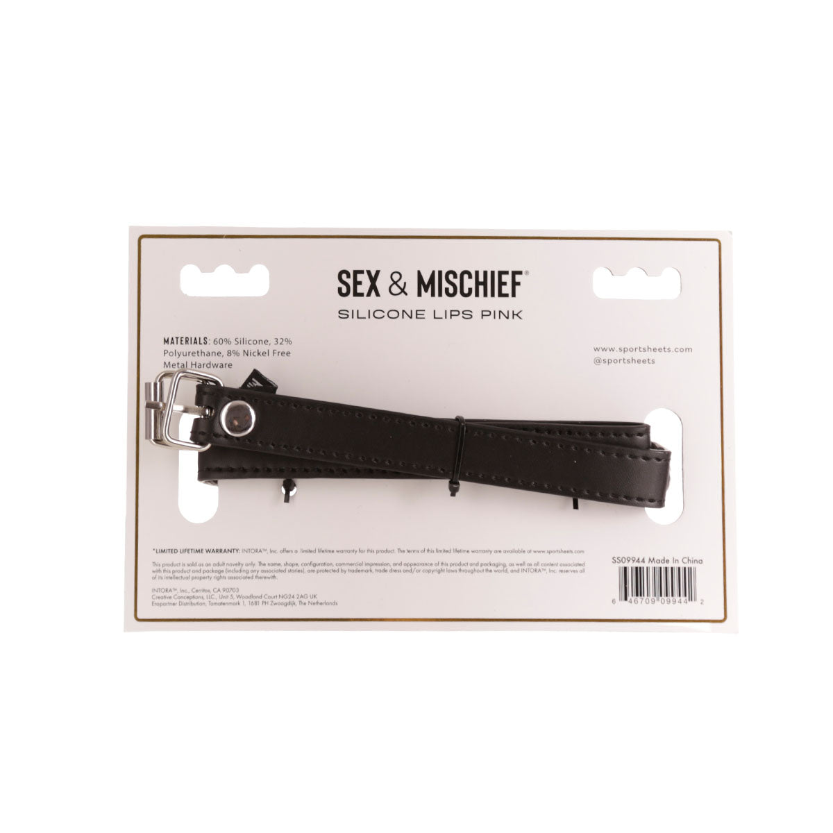 Sportsheets Sex &amp; Mischief - Silicone Lips Bondage Gag - Pink