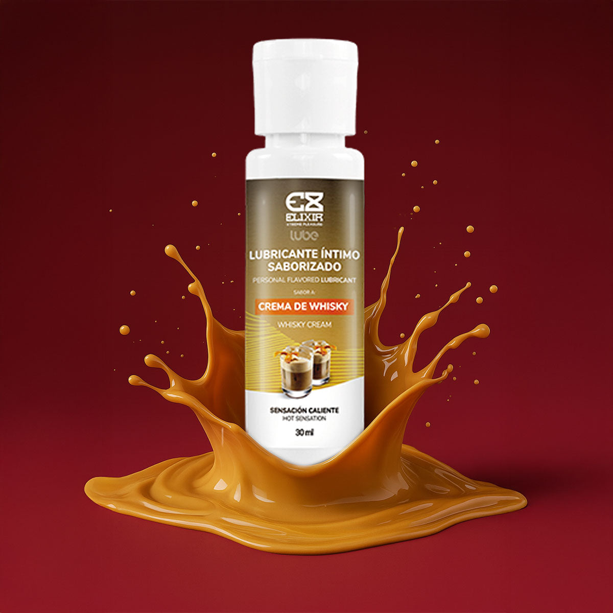 Elixir – Personal Flavored Lubricant – Whiskey Cream – 30 mL/1 oz