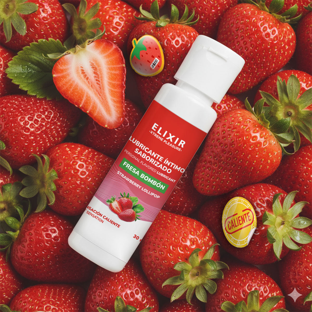 Elixir – Personal Flavored Lubricant – Strawberry Lollipop – 30 mL/1 oz