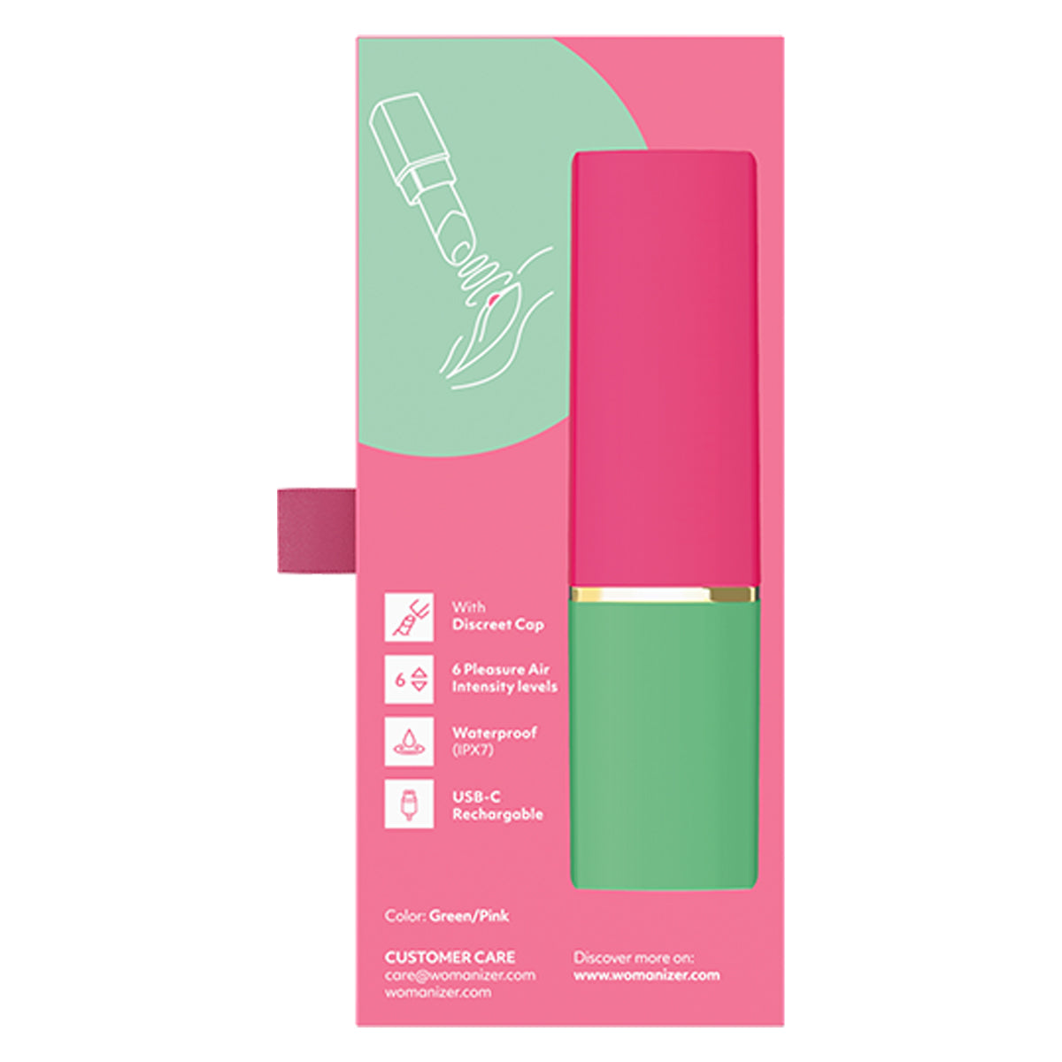 Womanizer® - Beauty – Clitoral Stimulator – Green/Pink