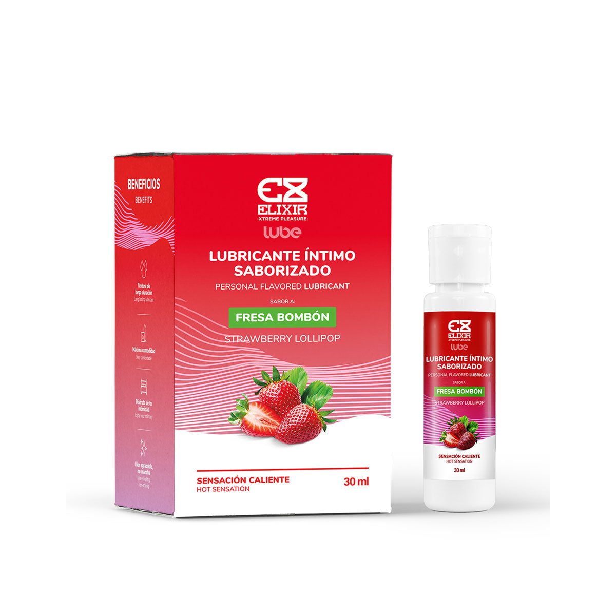 Elixir – Personal Flavored Lubricant – Strawberry Lollipop – 30 mL/1 oz