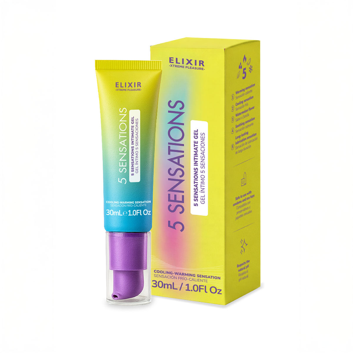 Elixir – 5 Sensations – Intimate Gel – 30 mL/1 oz