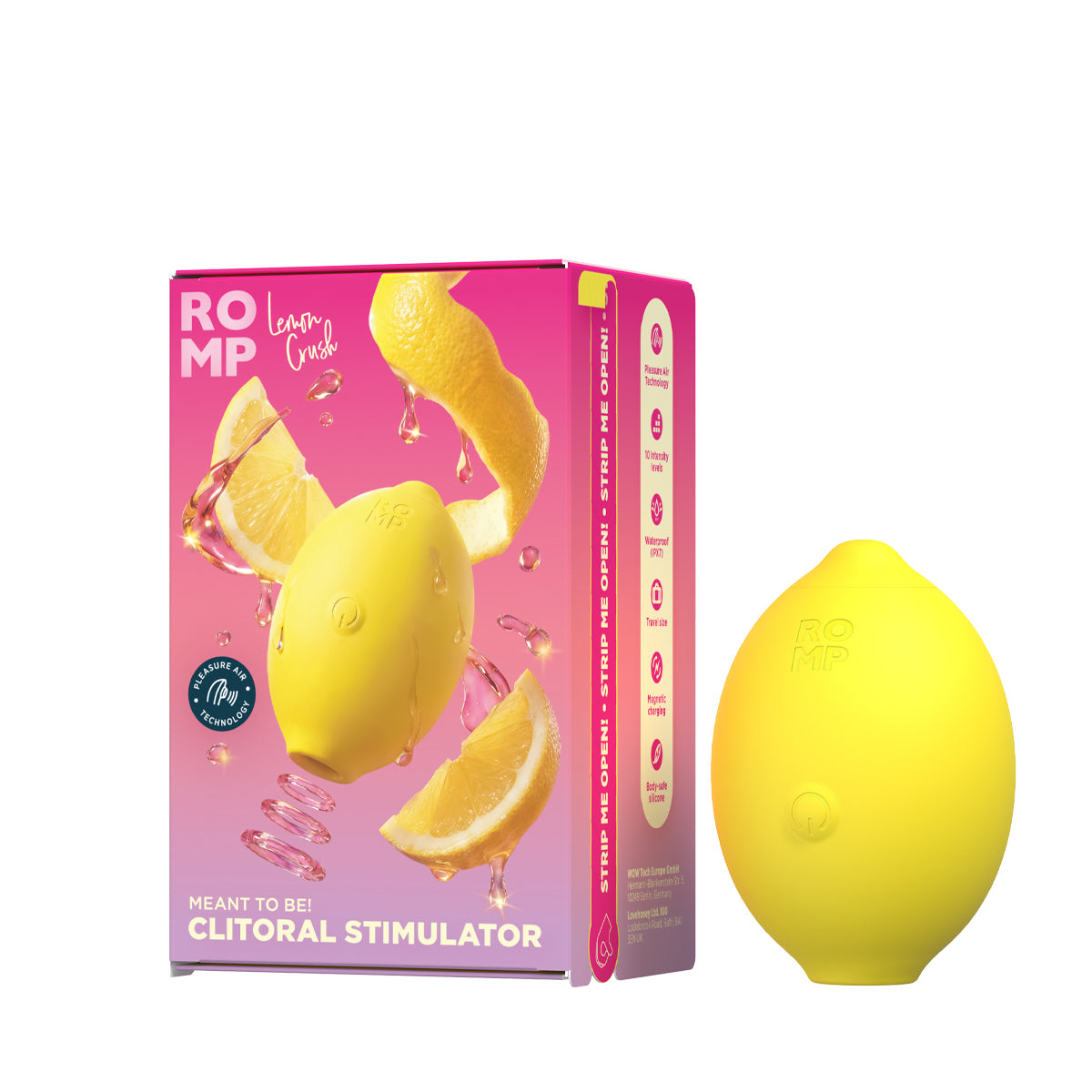 ROMP® - Lemon Crush – Clitoral Stimulator – Yellow