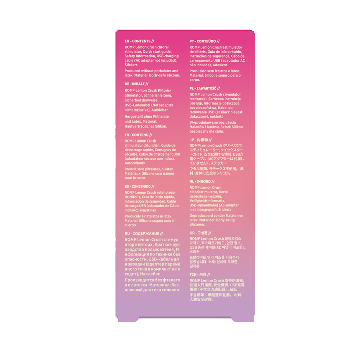 ROMP® - Lemon Crush – Clitoral Stimulator – Yellow