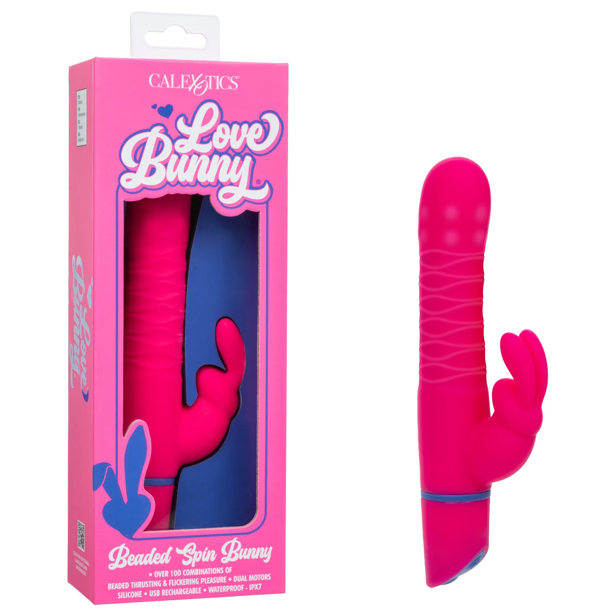 CalExotics® Love Bunny – Beaded Spin Bunny