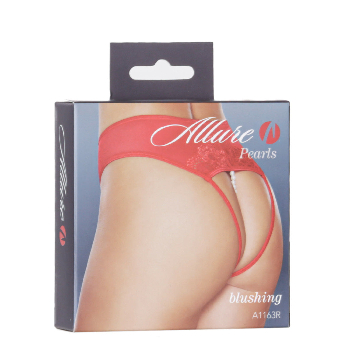 Allure Blushing Pearl Thong – Red – One Size Fits Most