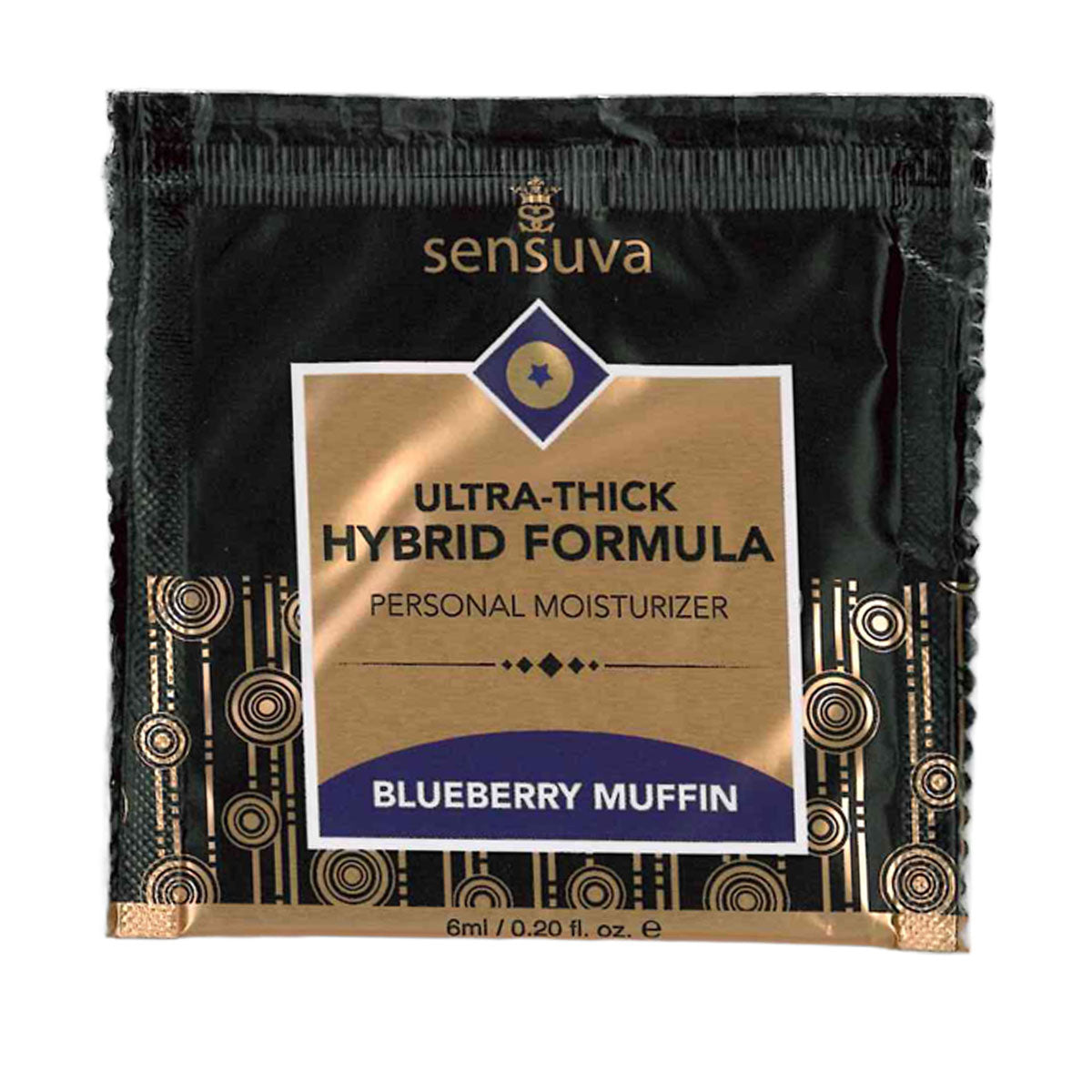 Sensuva – Ultra-Thick Hybrid Formula Personal Moisturizer – Blueberry Muffin - Foil 6ml/0.20 fl oz.