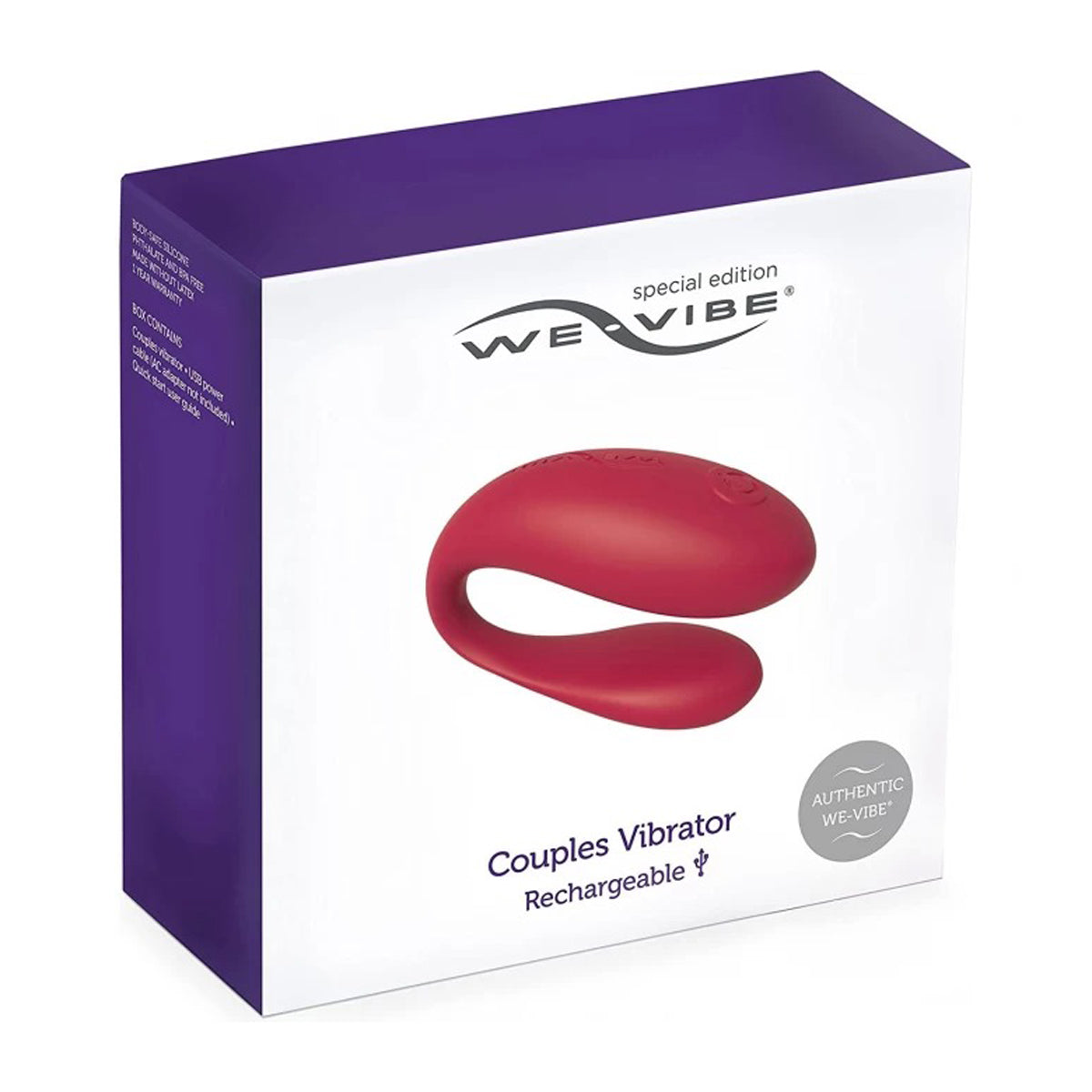 We-Vibe - Special Edition Rechargeable Couples Vibrator - Red - BMS Enterprises We-Vibe - Special Edition Rechargeable Couples Vibrator - Red - BMS Enterprises