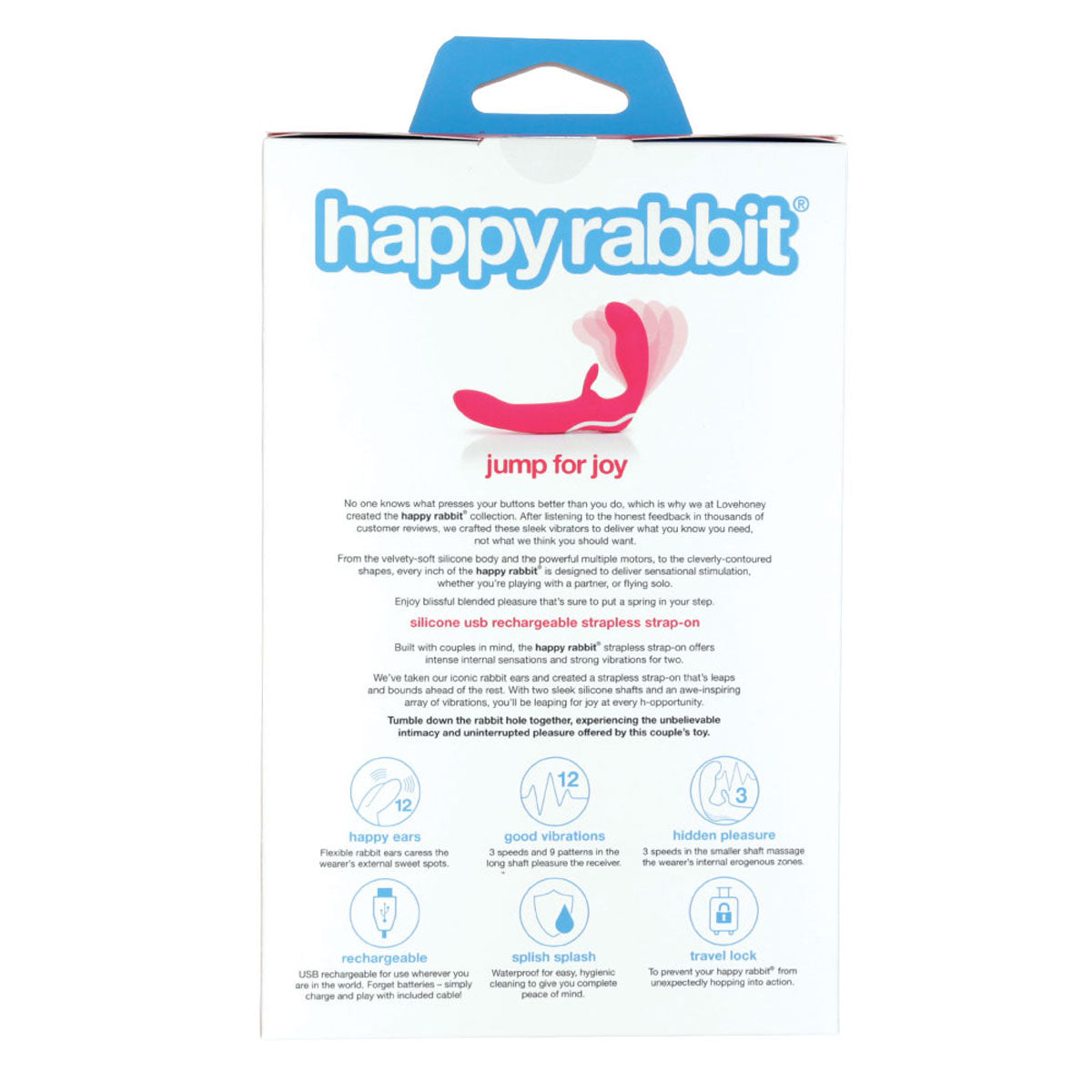 Happy Rabbit Strapless Strap-On - Pink - BMS Enterprises Happy Rabbit Strapless Strap-On - Pink - BMS Enterprises