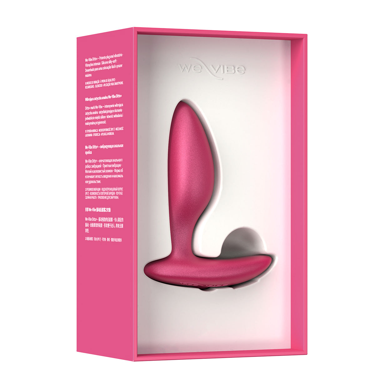 We-Vibe® - Ditto+ - Vibrating Anal Plug with Remote - Cosmic Pink