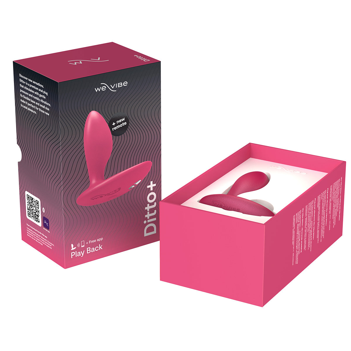 We-Vibe® - Ditto+ - Vibrating Anal Plug with Remote - Cosmic Pink