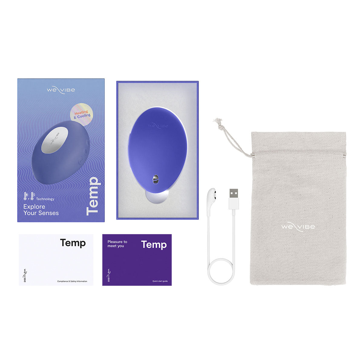 We-Vibe Temp Heating &amp; Cooling Massager – Lavender Blue