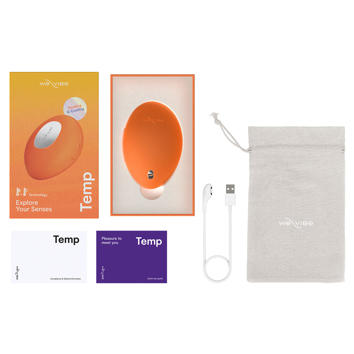 We-Vibe Temp Heating &amp; Cooling Massager – Tangerine