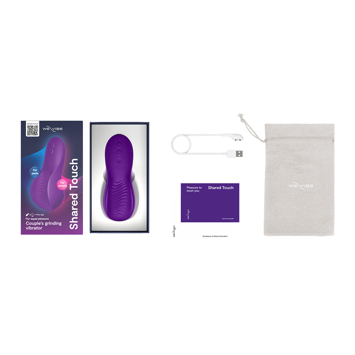 WE-VIBE® - Shared Touch – Couples Grinding Vibrator – Purple