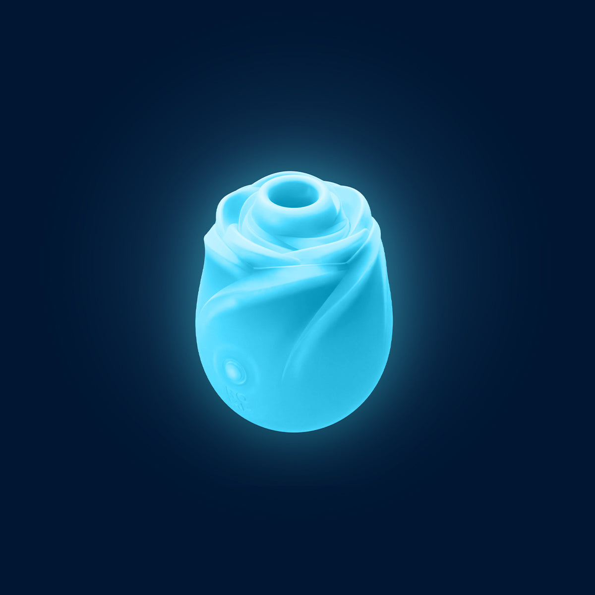 ROMP® - Rose Glow Clitoral Stimulator Glow In The Dark - Blue