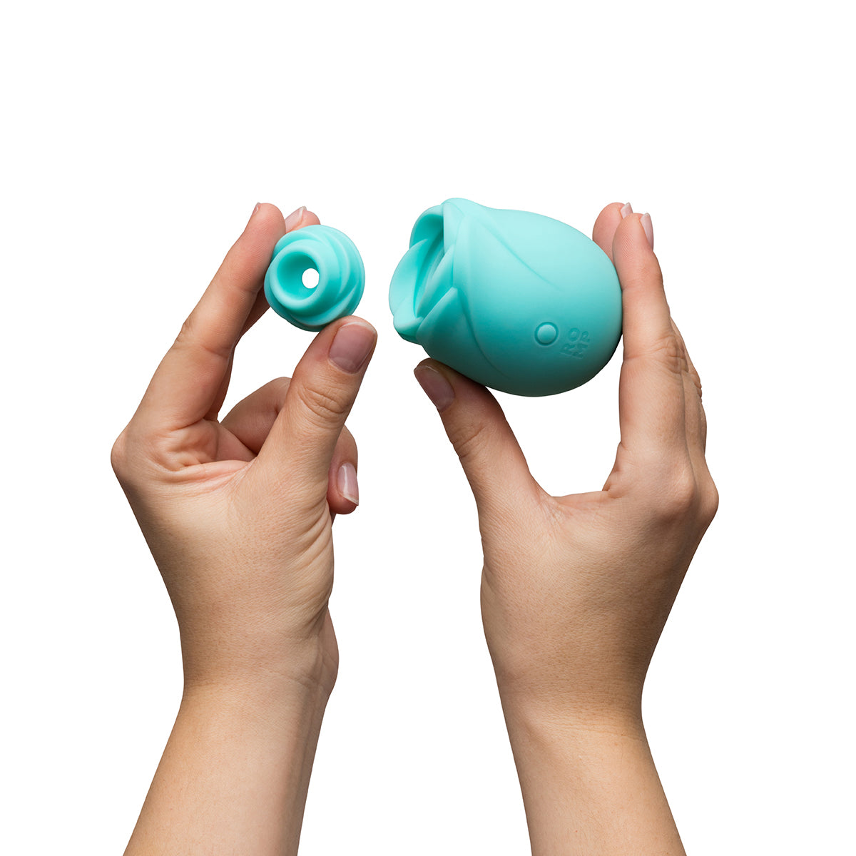 ROMP® - Rose Glow Clitoral Stimulator Glow In The Dark - Blue