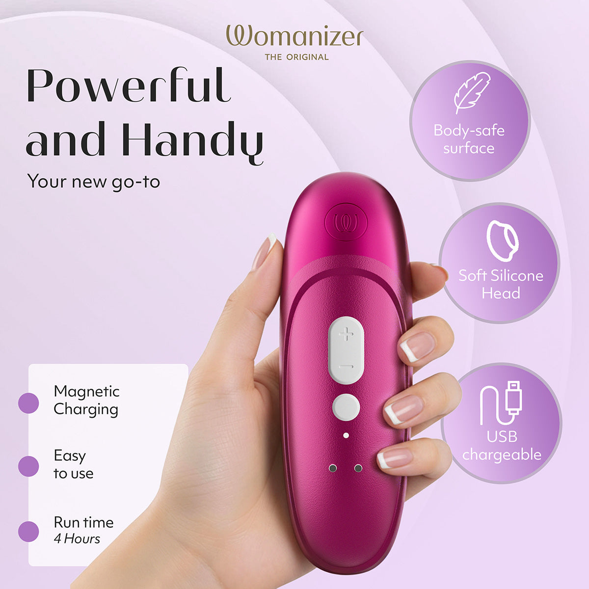 Womanizer Pro – Clitoral Stimulator – Vibrant Pink