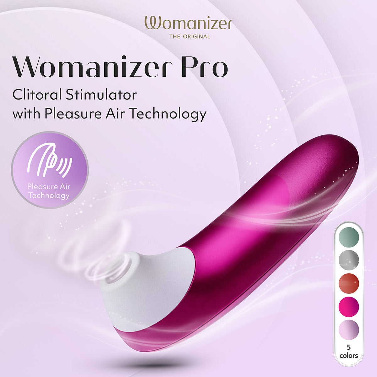 Womanizer Pro – Clitoral Stimulator – Vibrant Pink