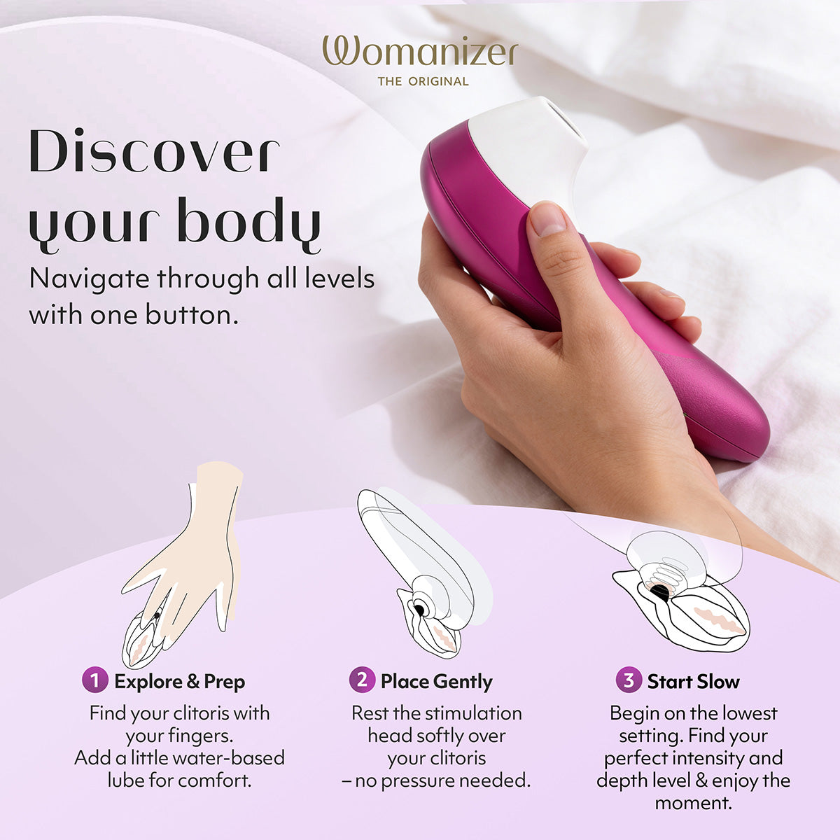 Womanizer Pro – Clitoral Stimulator – Vibrant Pink