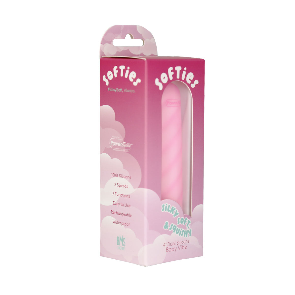 Softies 4” Dual Silicone Body Vibe – Pink