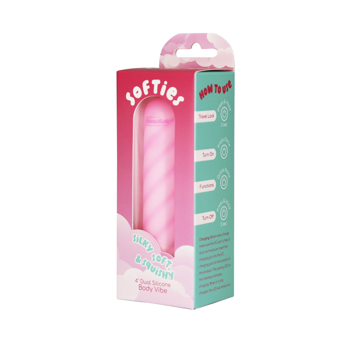 Softies 4” Dual Silicone Body Vibe – Pink