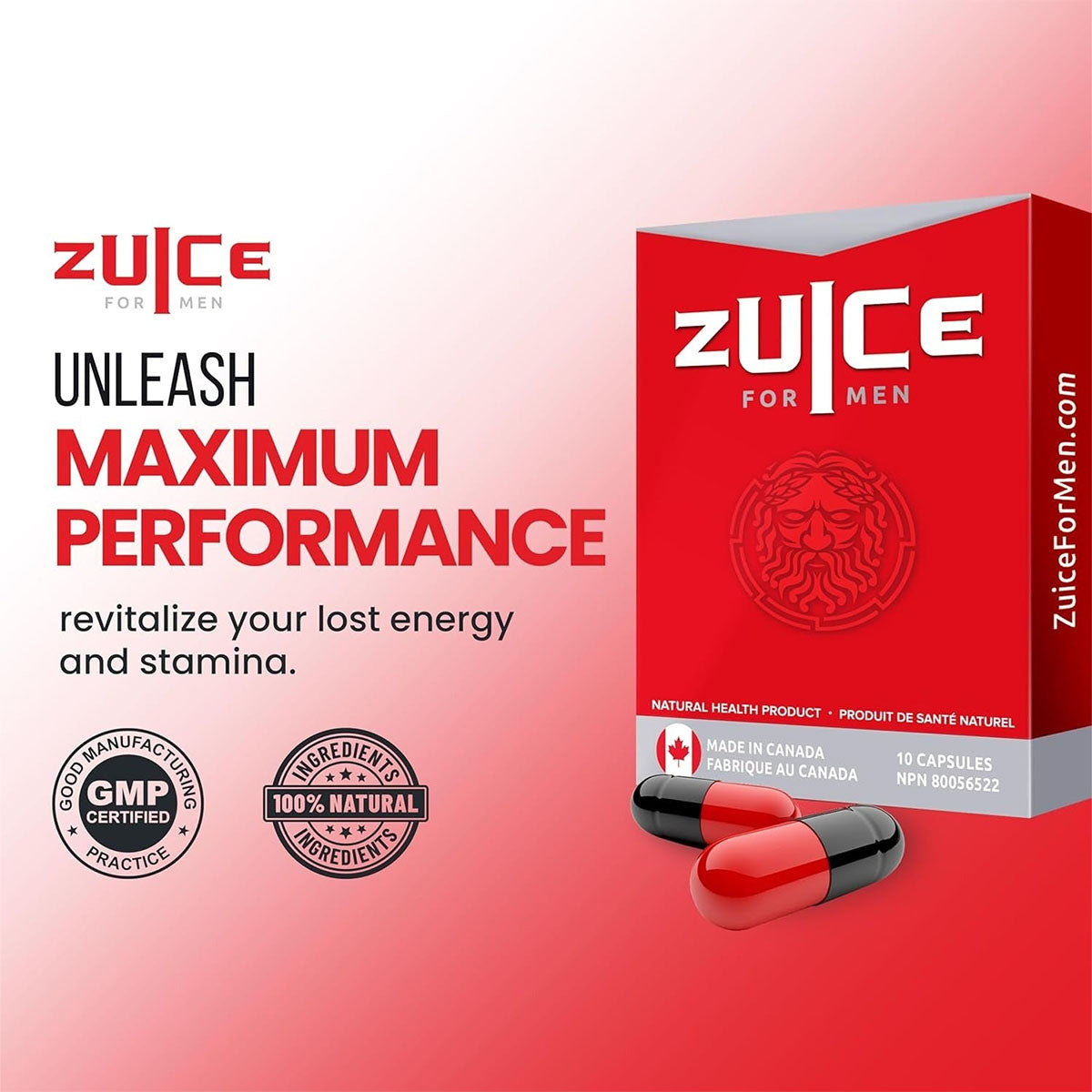 ZUICE for Men Male Enhancement Formulate- 10 capsules