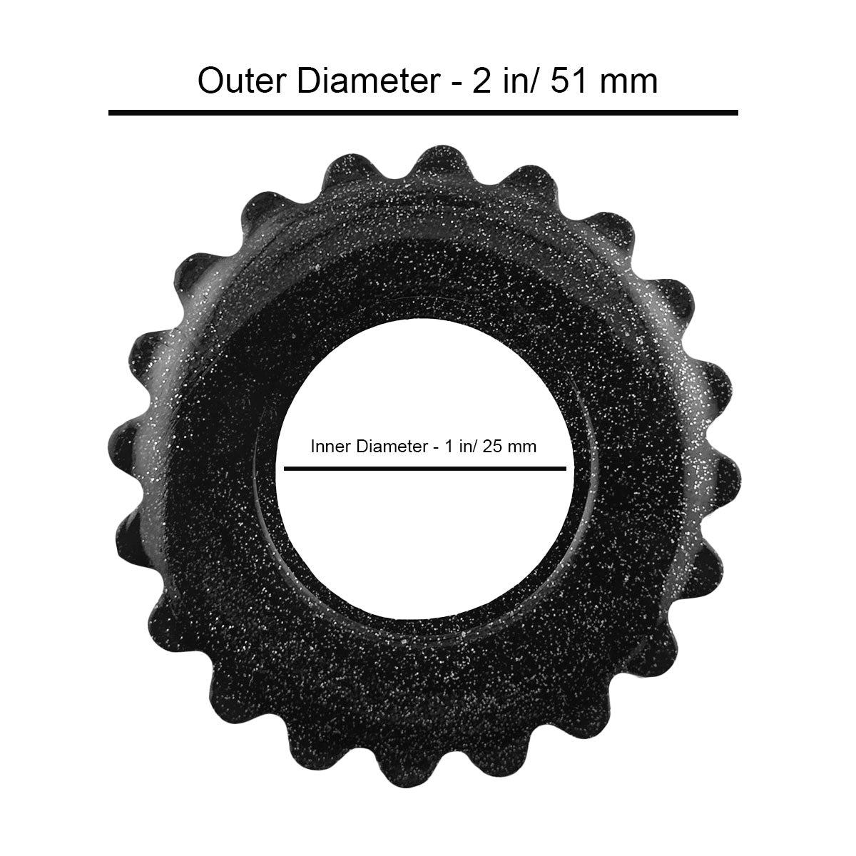 Oxballs Plushy Padded Cockring – Black Mica
