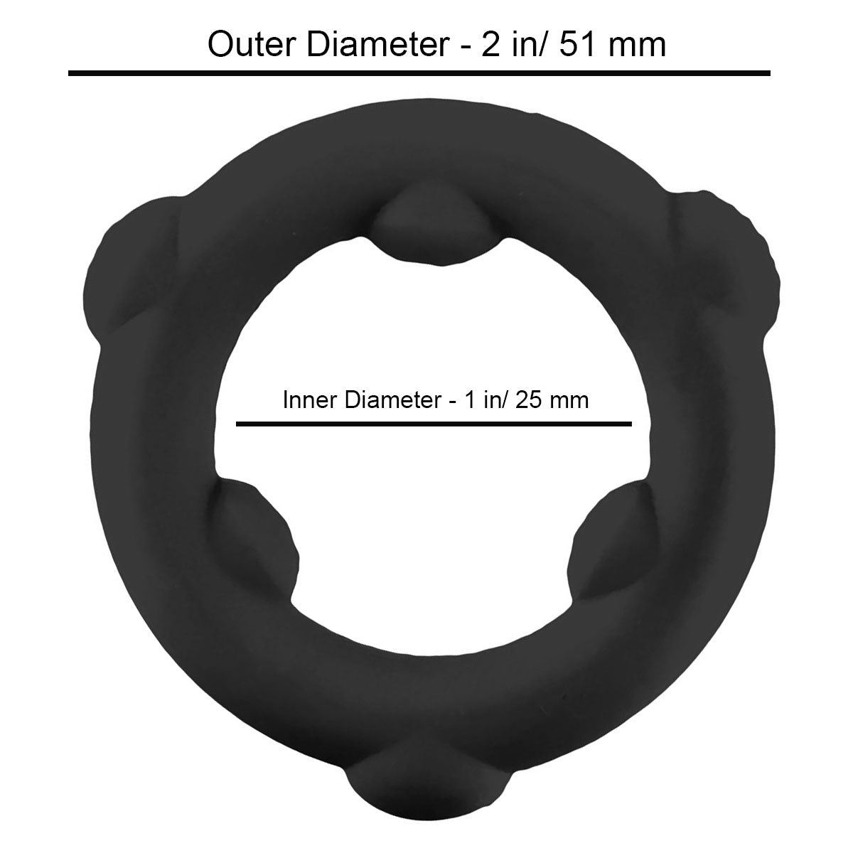 Oxballs Silicone Spinner Ring – Black