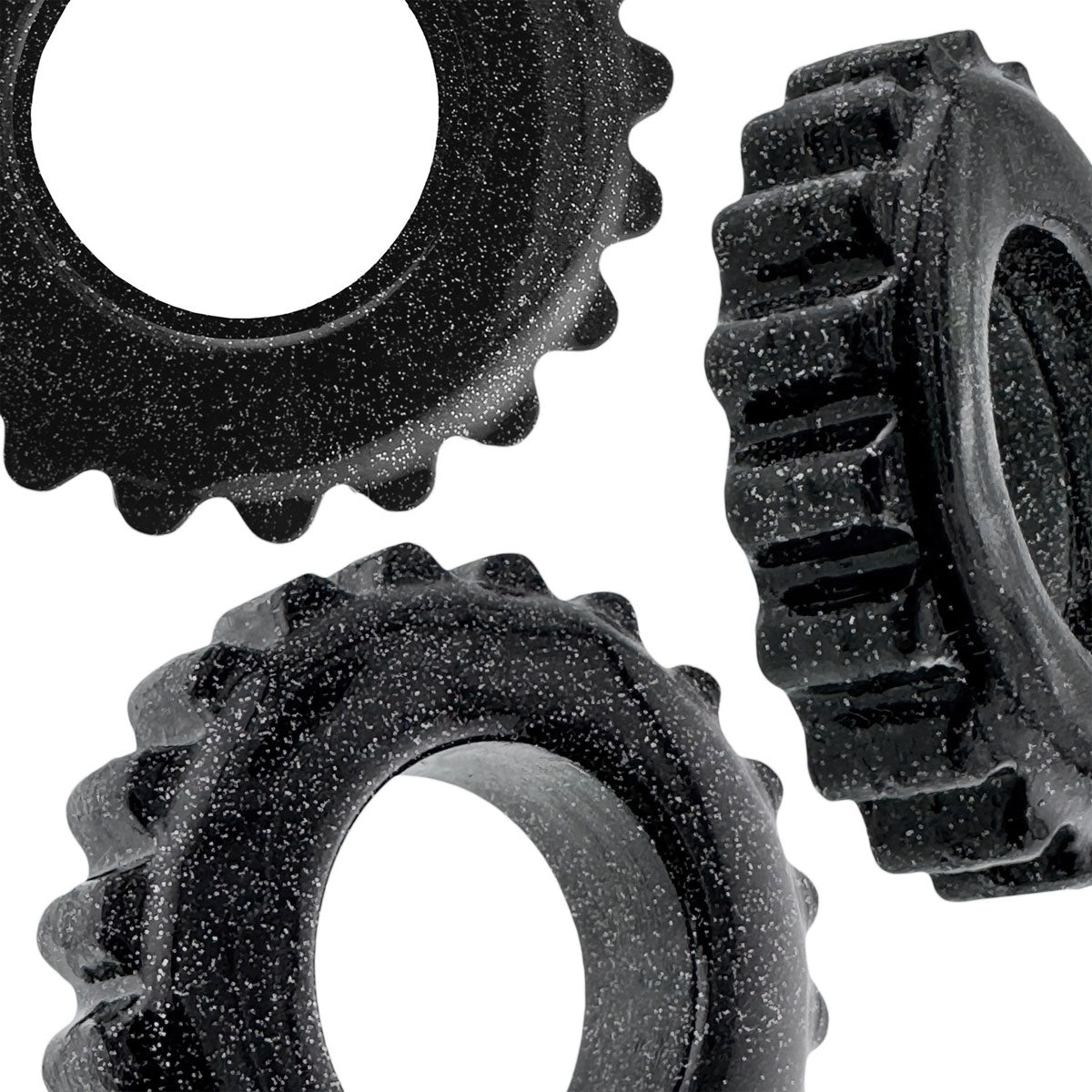Oxballs Plushy Padded Cockring – Black Mica