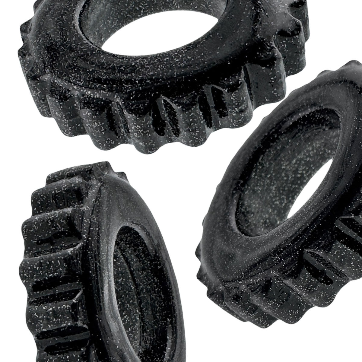 Oxballs Plushy Padded Cockring – Black Mica