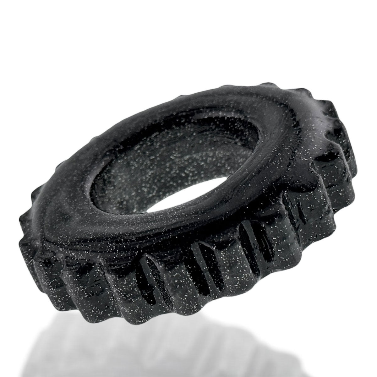 Oxballs Plushy Padded Cockring – Black Mica
