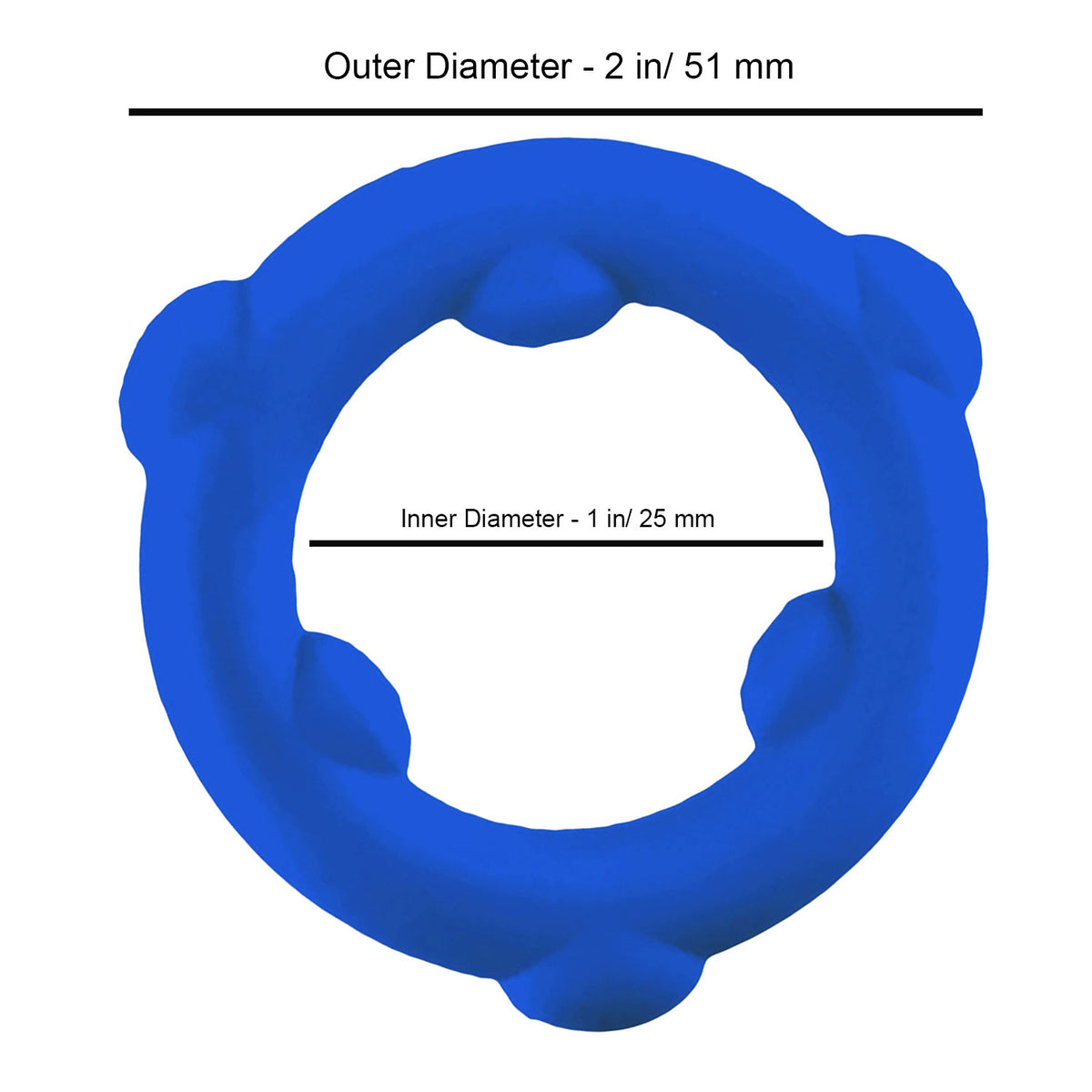 Oxballs Silicone Spinner Ring – Glacier Blue