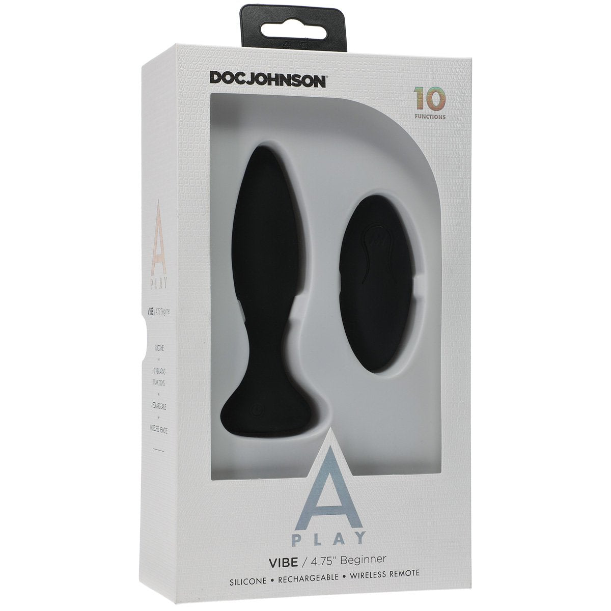Doc Johnson A Play Beginner VIBE Silicone Vibrating Butt Plug with Remote Black | BMS Enterprises Doc Johnson A Play Beginner VIBE Silicone Vibrating Butt Plug with Remote Black | BMS Enterprises