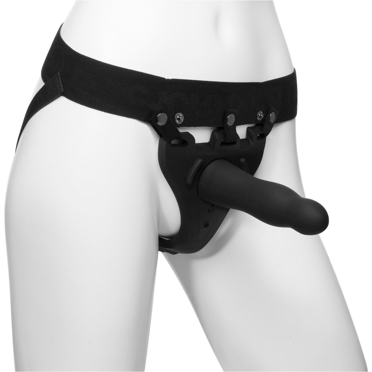 Doc Johnson Body Extensions – Be Aroused 2 Piece Strap-On Set with Vibrating Harness