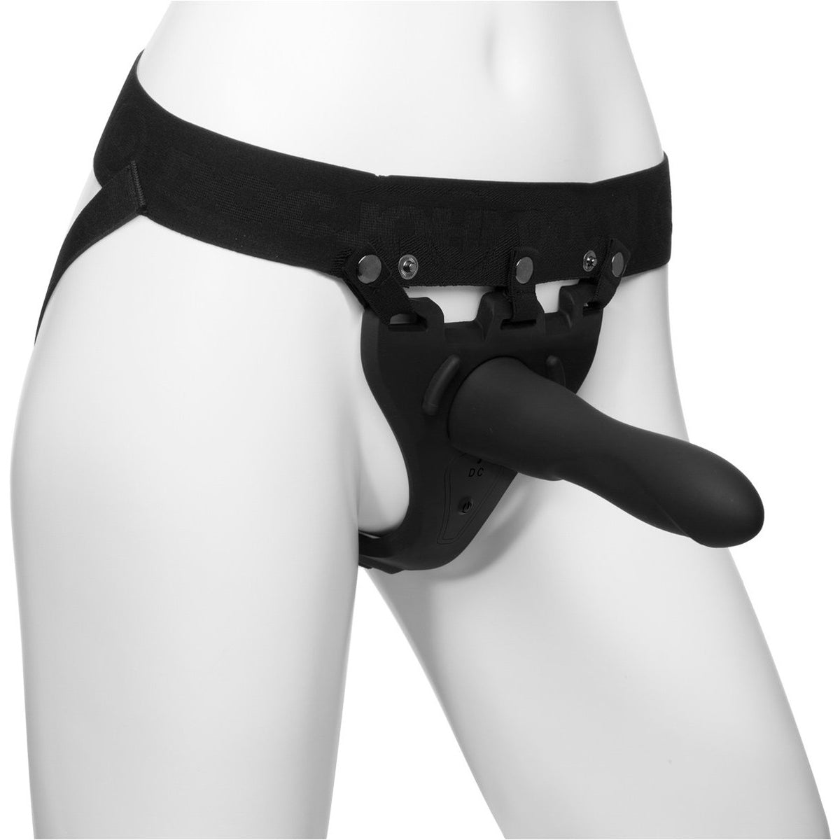 Doc Johnson Body Extensions – Be in Charge 2 Piece Strap-On Set with Vibrating Harness