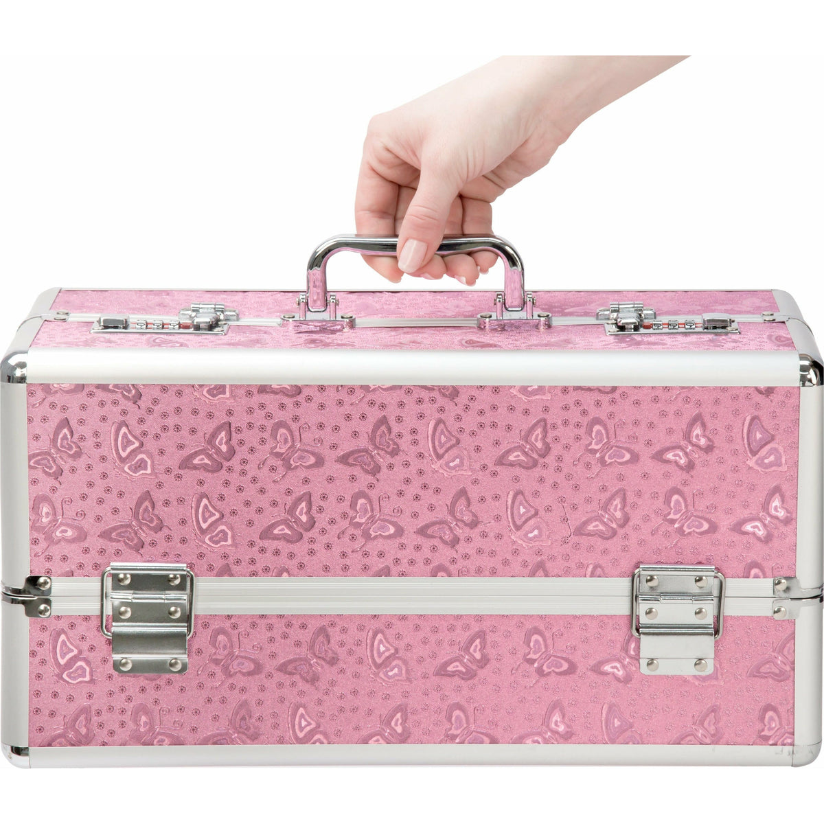 PowerBullet Simple and True - Simple and True - Large Lockable Vibrator Case - Pink