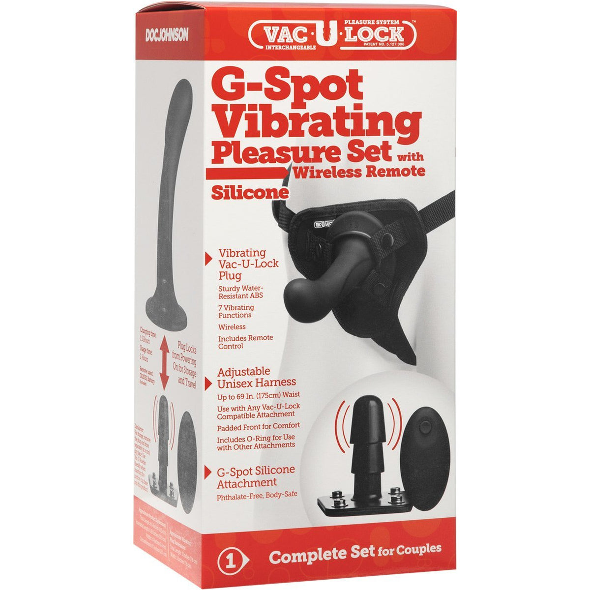 Doc Johnson Vac-U-Lock – G-Spot Vibrating Pleasure Set with Remote