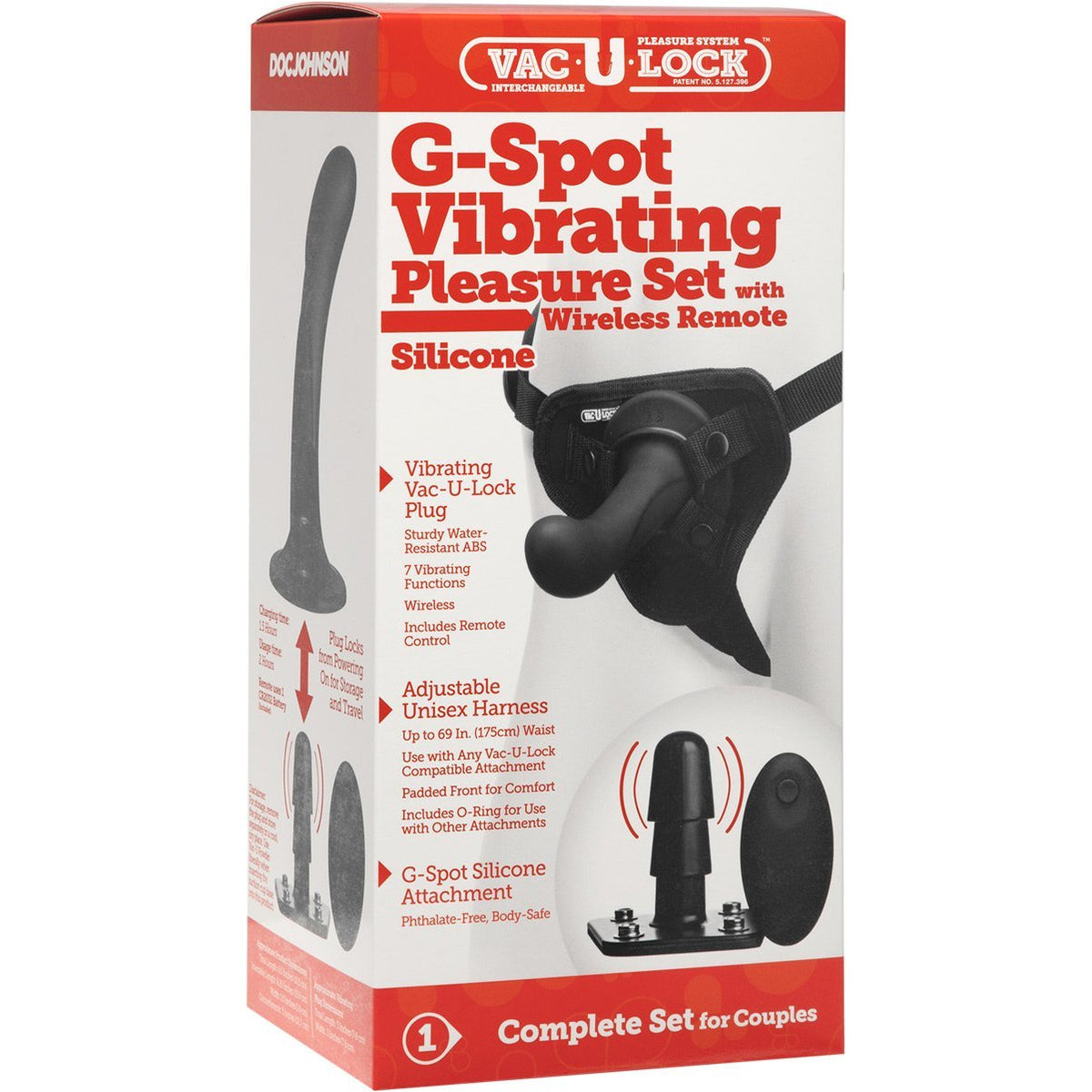 Doc Johnson Vac-U-Lock G-Spot Vibrating Pleasure Set with Remote | BMS Enterprises Doc Johnson Vac-U-Lock G-Spot Vibrating Pleasure Set with Remote | BMS Enterprises