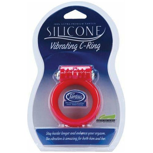Tantus Silicone Vibrating Cock Ring - Red