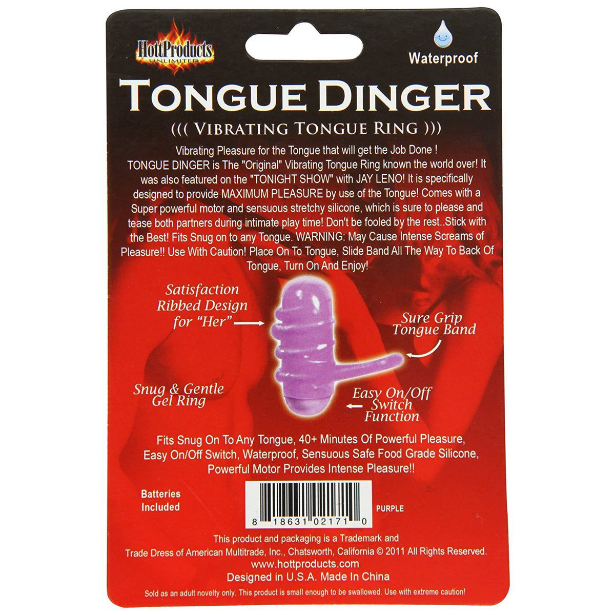 HottProducts Tongue Dinger - Vibrating Cock Ring - Pink