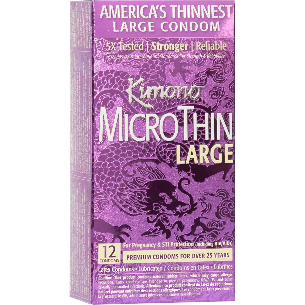 Kimono Large Micro Thin Condoms - 12 Pack