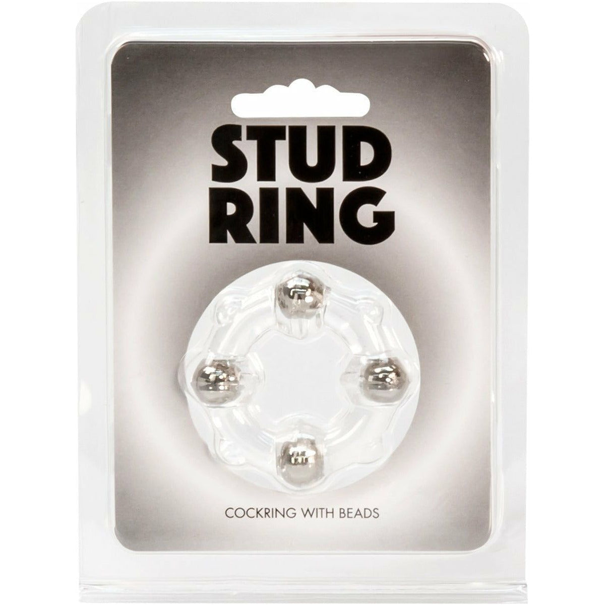 Seven Creations Stud Ring Cockring with Beads - Clear