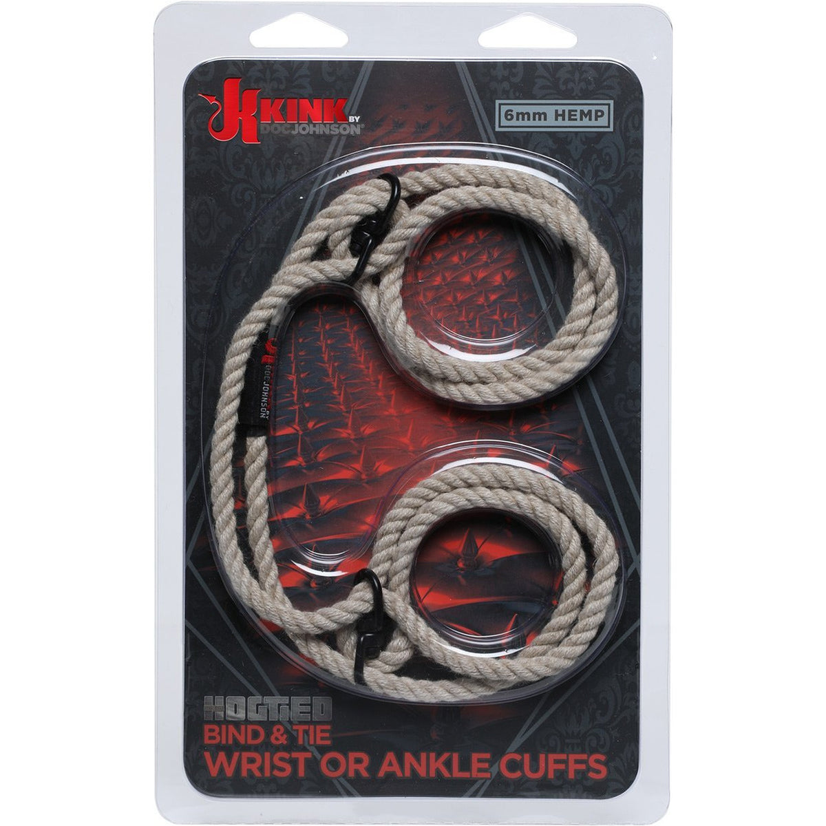 Doc Johnson Kink – Hemp Bondage Wrist or Ankle Rope Cuffs - Natural