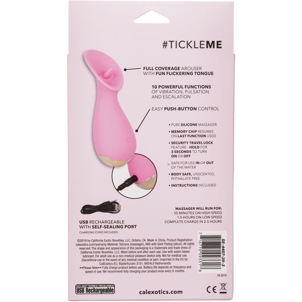 CalExotics Slay #TickleMe – Clitoral Vibrator – Pink